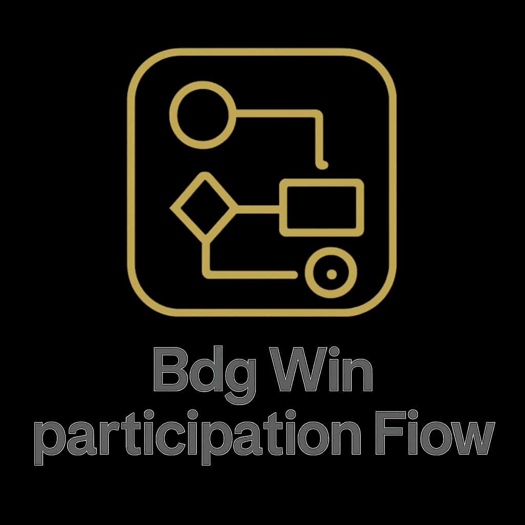 A professional badge representing the Bdg Win Participation Flow.
